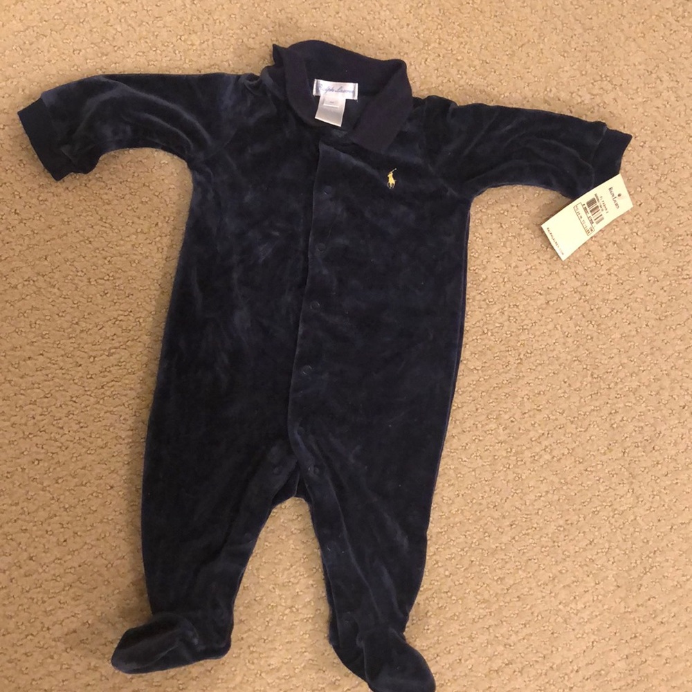 Ralph Lauren Boys Velour Onsie